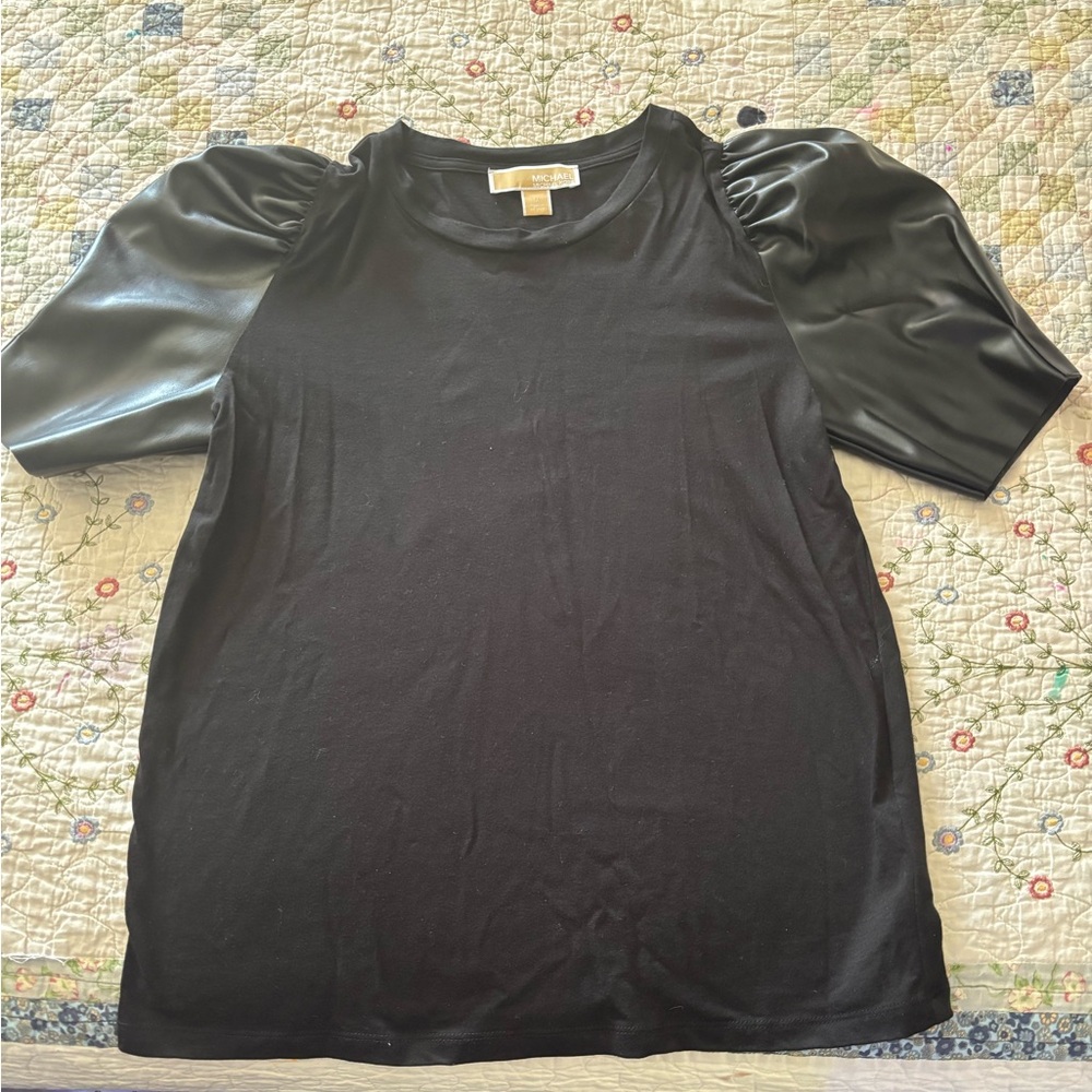 Michael Kors Black Short Sleeve Top